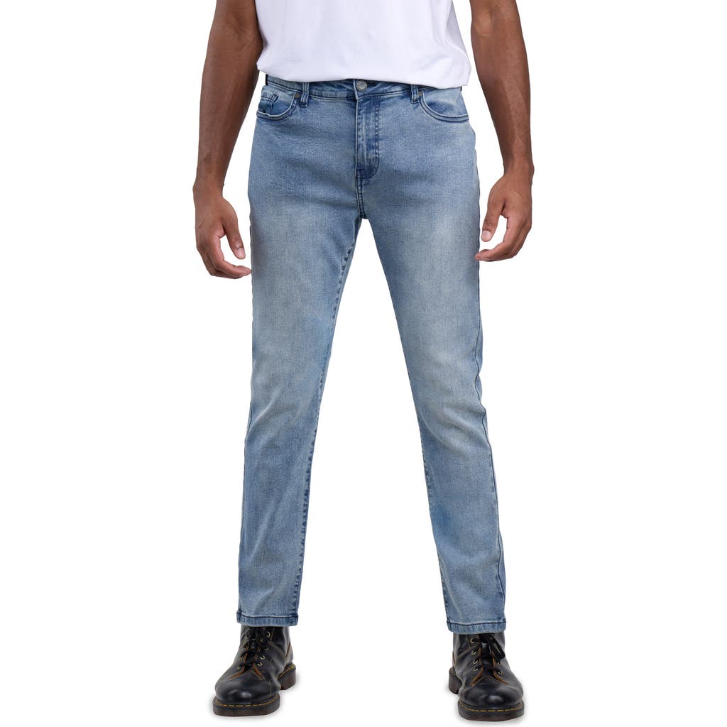 Spring + Mercer Super Soft Slim Fit Jeans In Blue