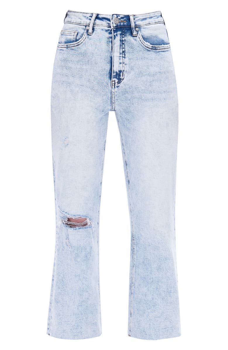 Bayeas High Waist Distressed Straight Leg Jeans, Alternate, color, Paradise