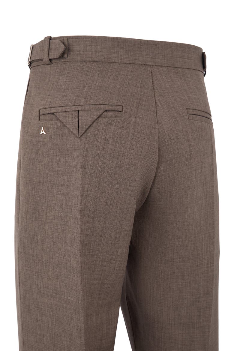 Joseph Regular Fit Hatched Tailored Trousers, Alternate, color, Light Brown