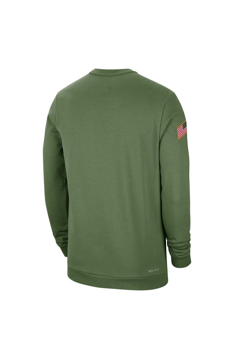 Nike Men's Nike Olive Ohio State Buckeyes Military Pullover Sweatshirt, Alternate, color, 