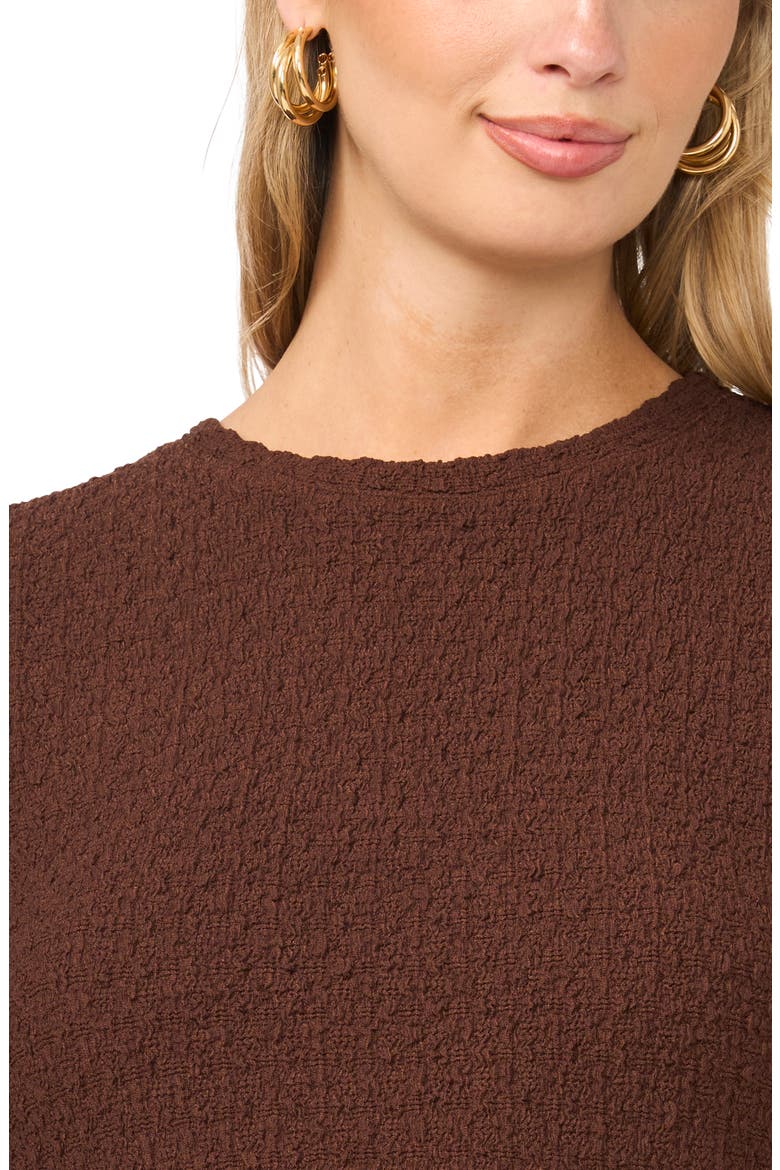 Textured Crewneck T-Shirt, Alternate, color, MOCHA