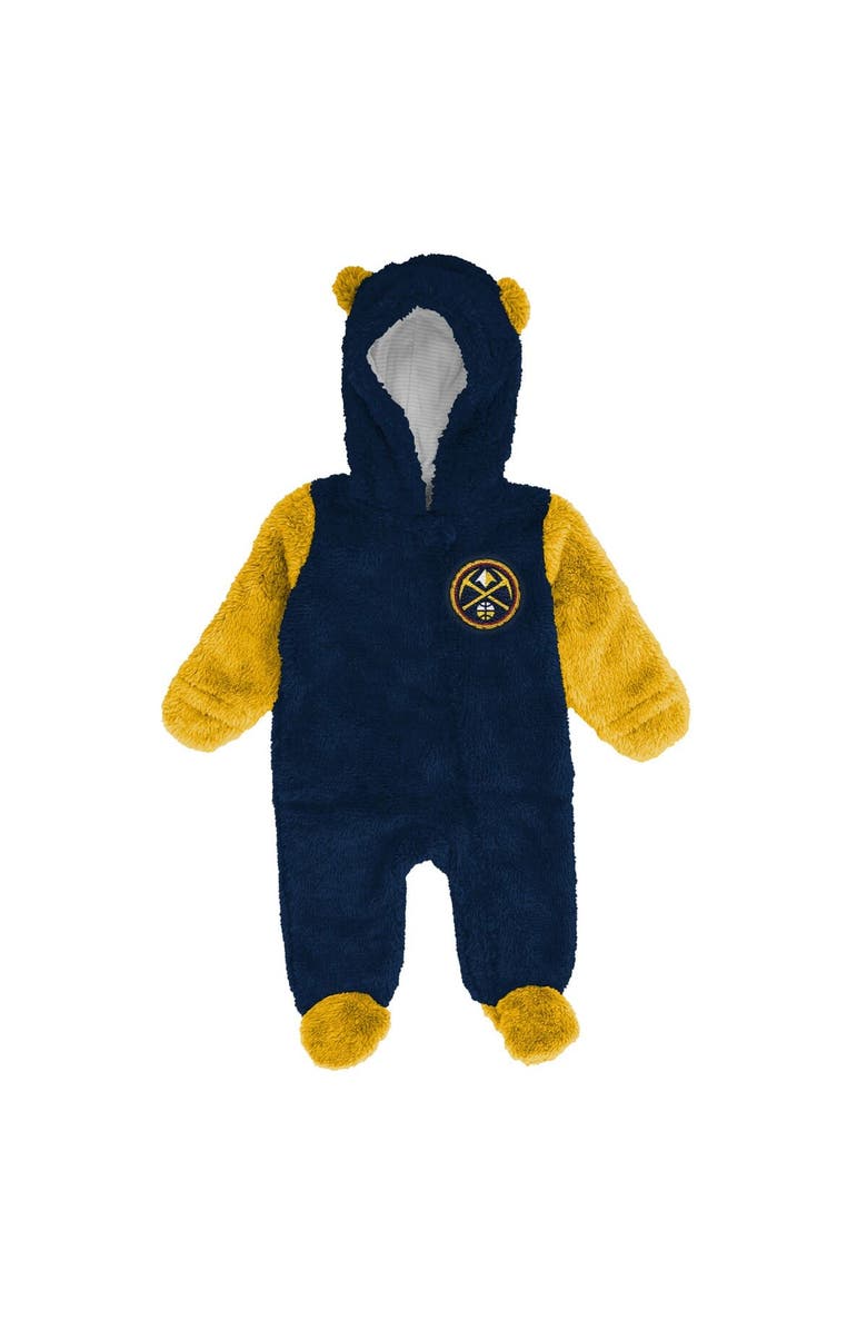 Outerstuff Infant & Newborn Outerstuff Navy Denver Nuggets Stay Napping Fleece Bunting Full-Zip Hooded Sleeper, Alternate, color, Navy