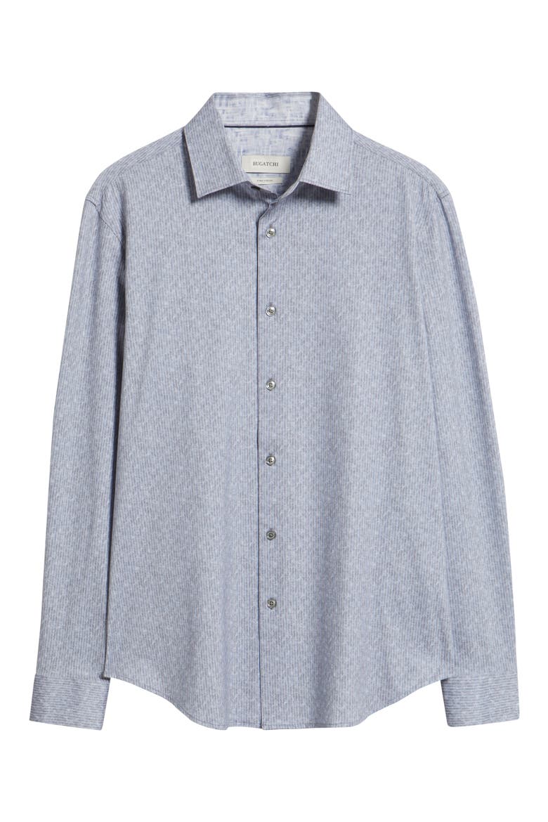 Jimmy OoohCotton® Stripe Floral Button-Up Shirt, Alternate, color, STEEL