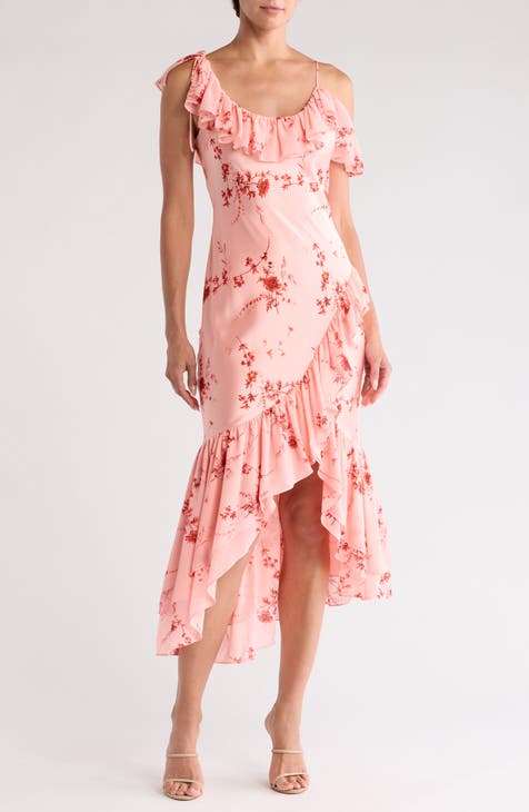 Kersti Floral Print Asymmetric Silk Dress