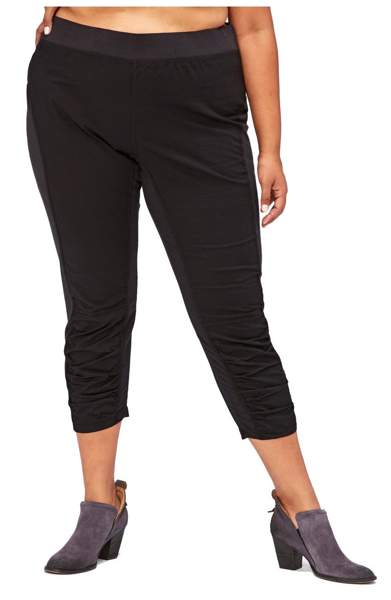 XCVI Wearables Jetter Ruched Crop Leggings, Alternate, color,