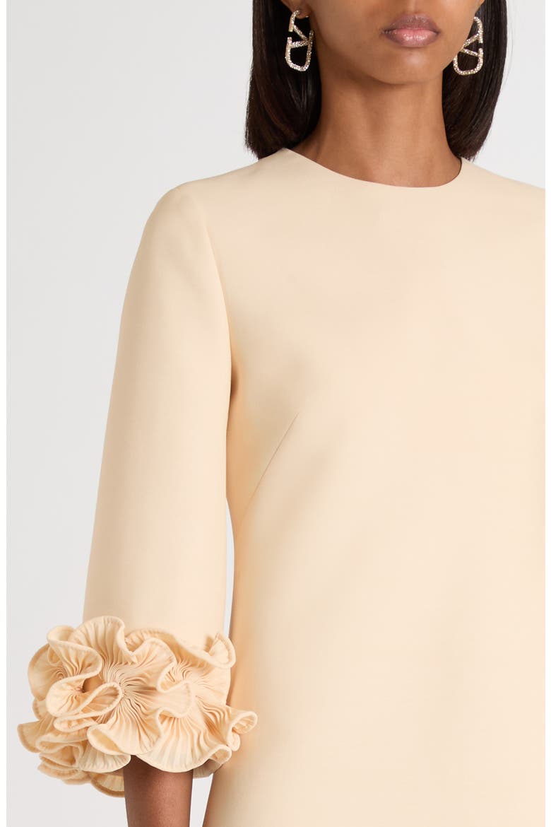 Solid Crepe Couture Minidress, Alternate, color, PALE BEIGE