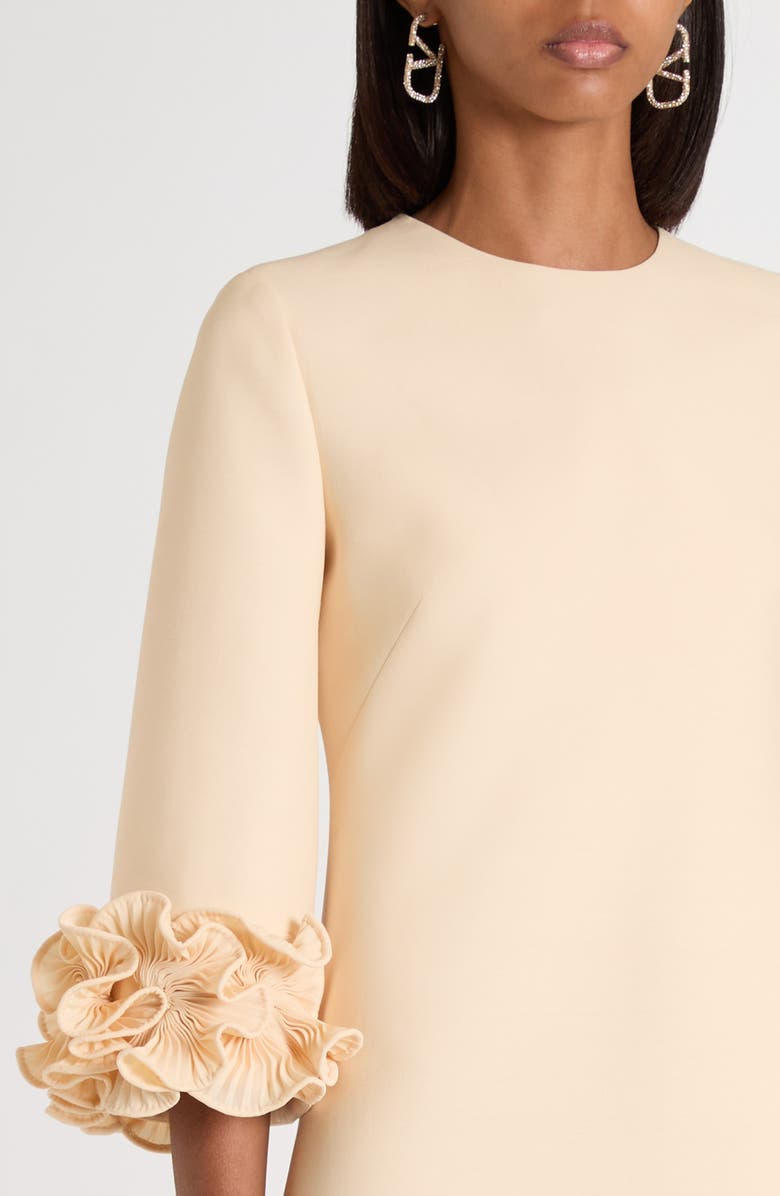 Valentino Garavani Solid Crepe Couture Minidress, Alternate, color, Pale Beige