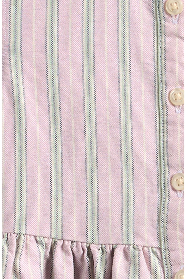 Kids' Striped Oxford Dress & Bloomers Set, Alternate, color, LAVENDER GREEN MULTI
