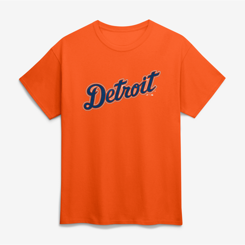 Men's Logo Athletic Orange Detroit Tigers Wordmark T-Shirt