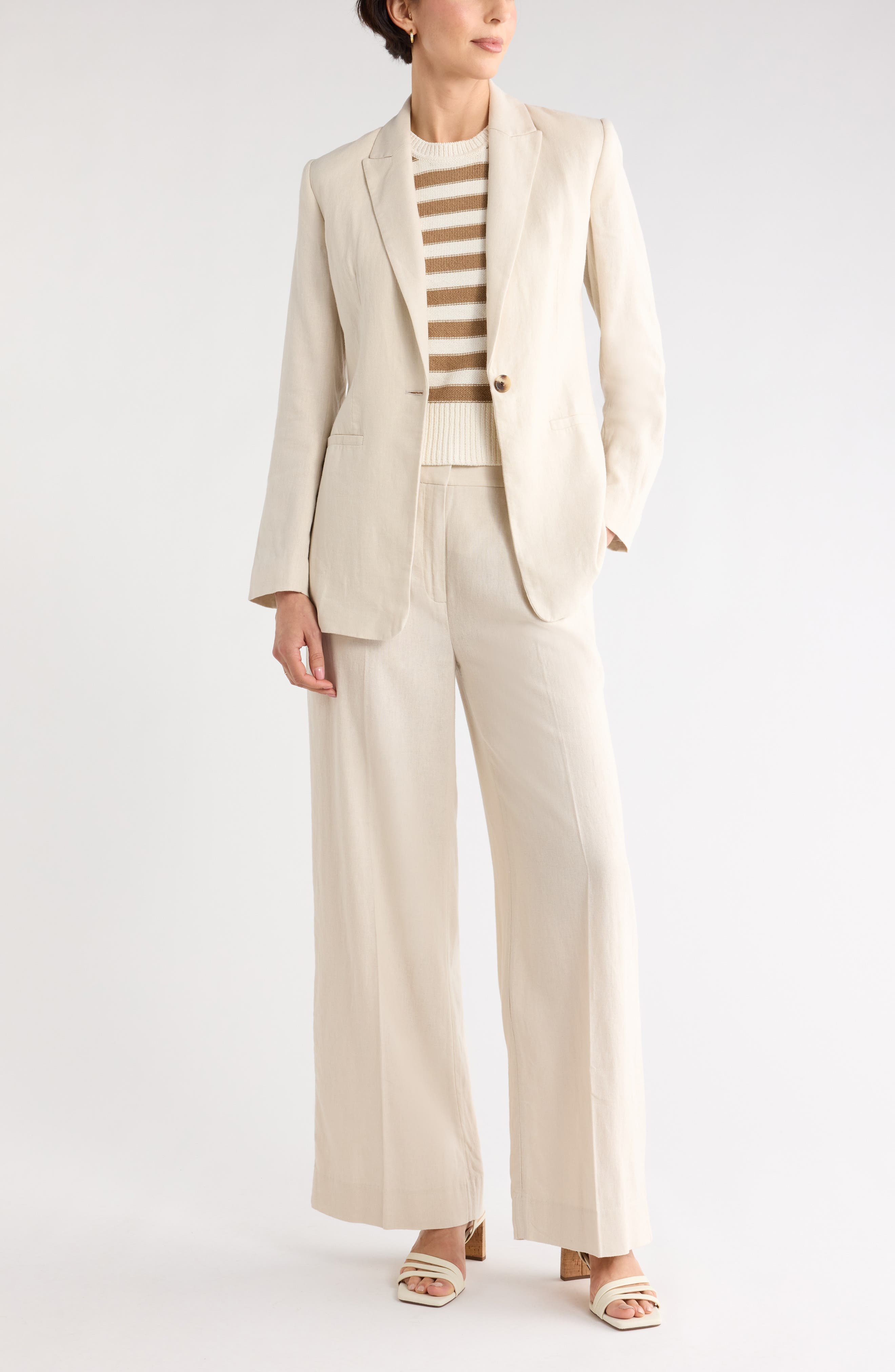 NORDSTROM RACK Classic Fit Linen Blend Blazer