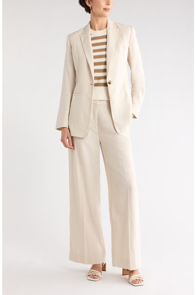 Classic Fit Linen Blend Blazer, Main, color, BEIGE OATMEAL