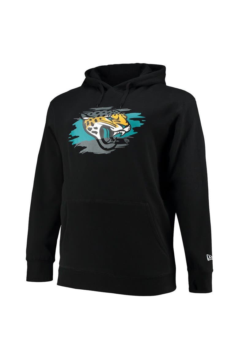 Men's New Era Black Jacksonville Jaguars Big & Tall Primary Logo Pullover Hoodie, Alternate, color, Black
