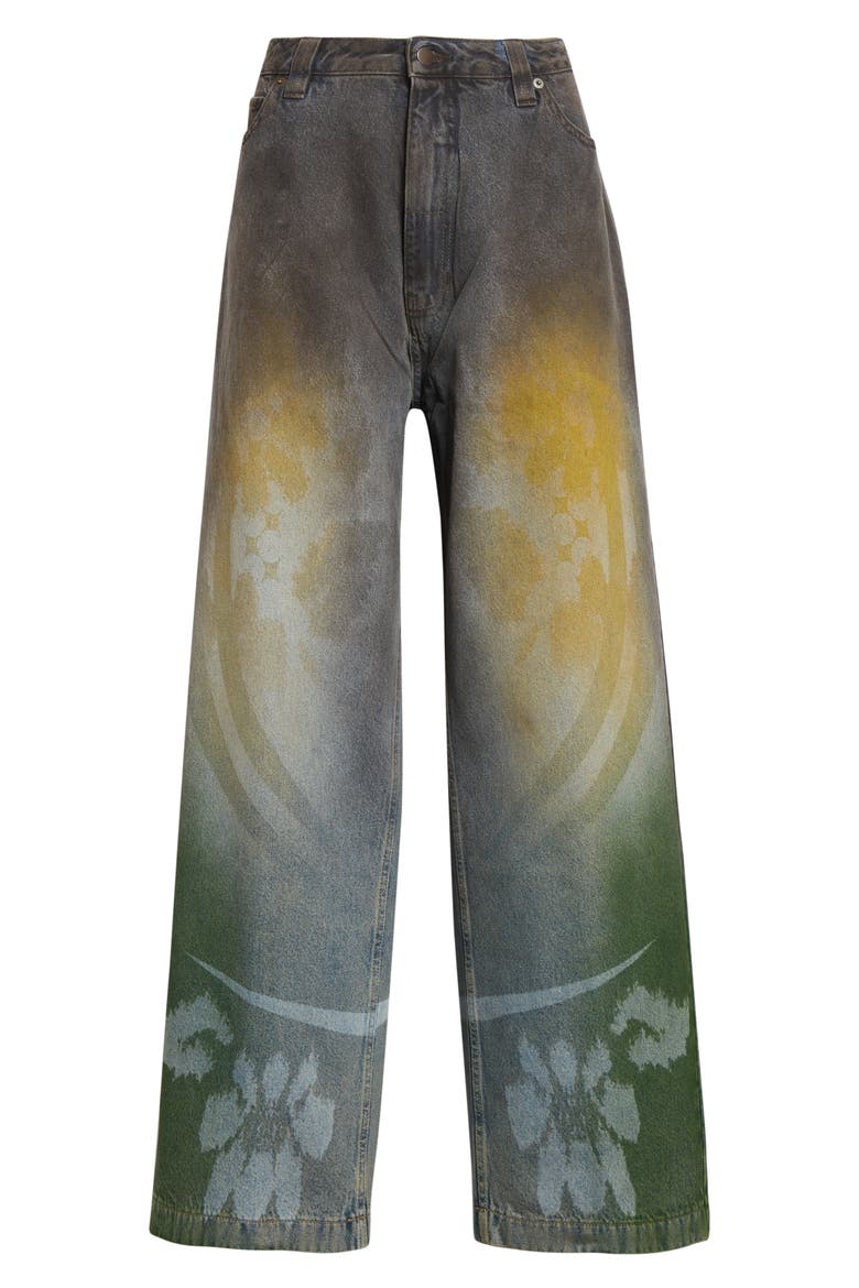 Baggy Wide Leg Jeans, Alternate, color, FOSSIL