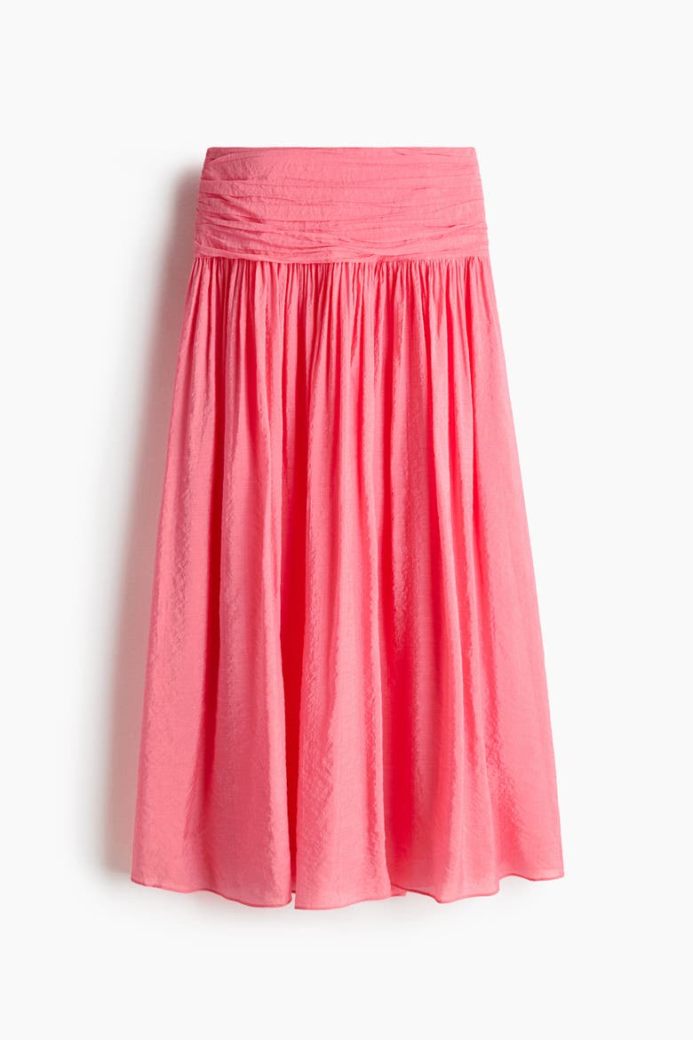 Gathered Crêpe Skirt, Alternate, color, Pink
