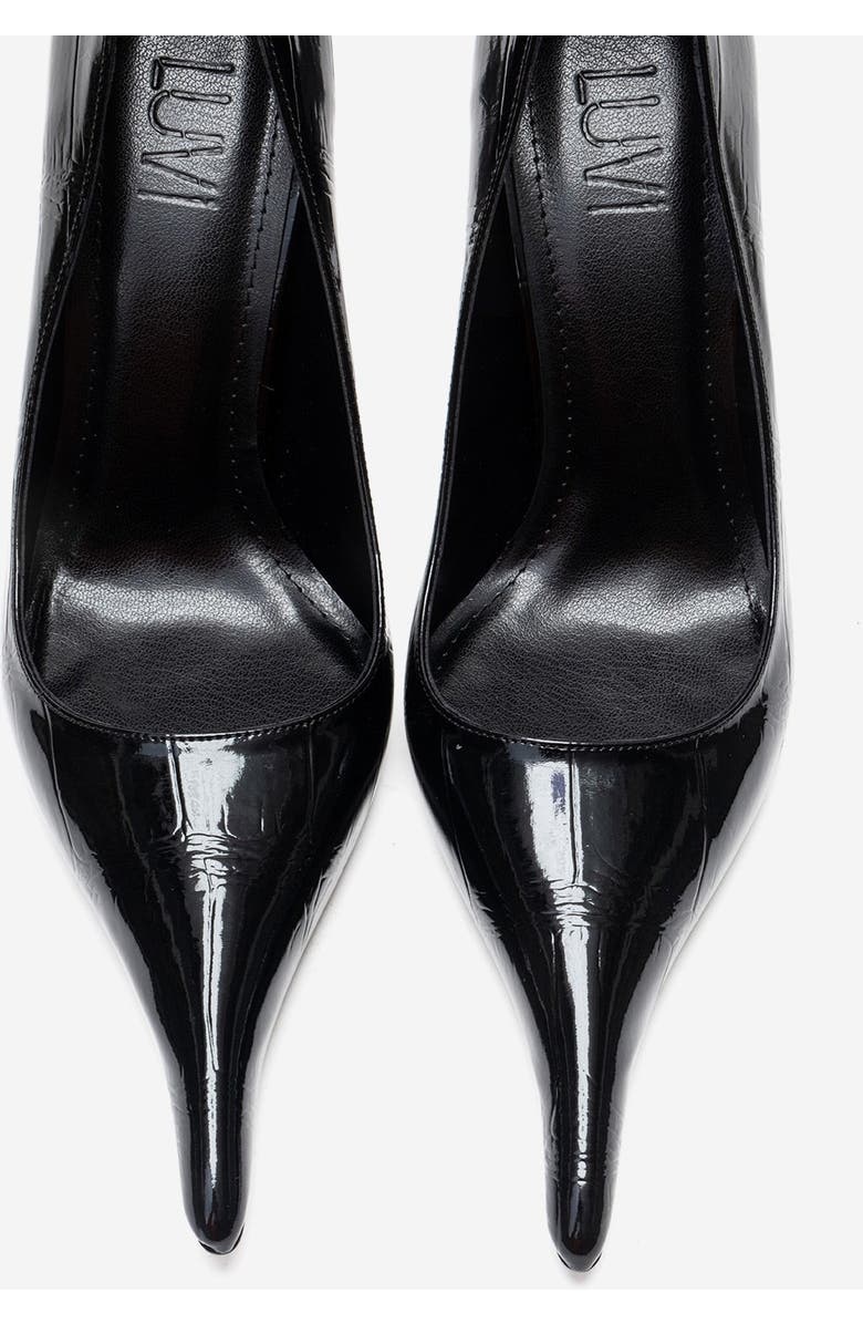 Prologue Shoes Luce Pointed Toe Stiletto Pump, Alternate, color, Black Print