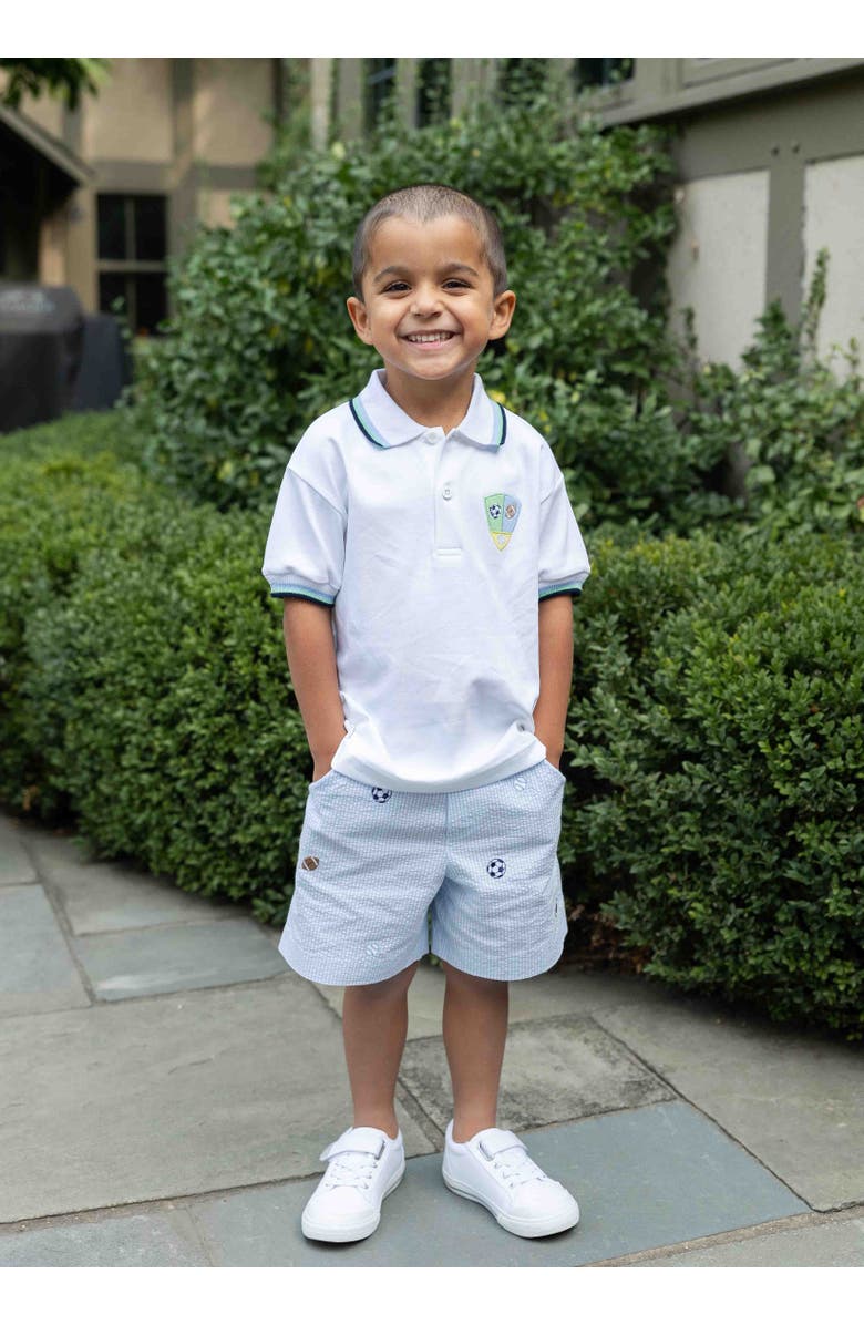 Florence Eiseman Knit Polo With Sport Balls, Alternate, color, White