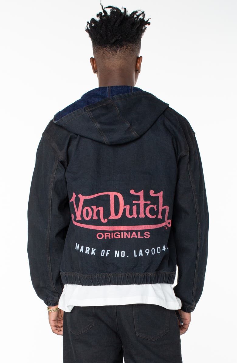 Von Dutch Invaders Cannonball Zip Up Hoodie Jacket, Alternate, color, Mid Tempo