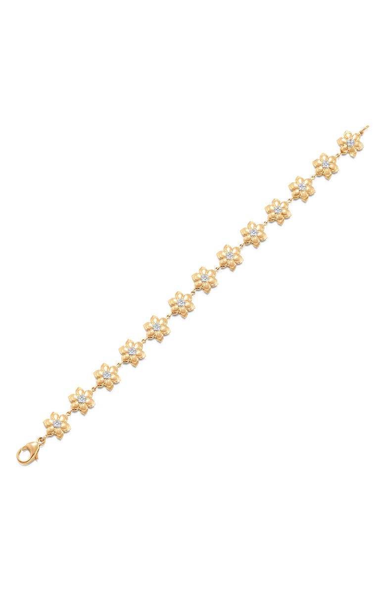 Sara Weinstock Lierre Flower Bracelet, Main, color, Yellow