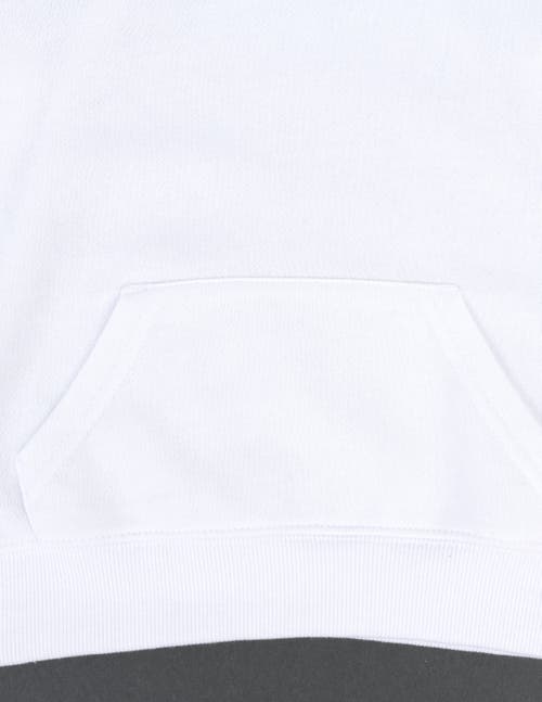Leveret Kids Pullover Hoodie, Cotton Blend, Kangaroo Pocket, Solid Colors In White