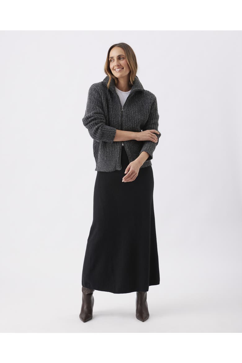 Annie Aline Knit Skirt, Main, color, Black