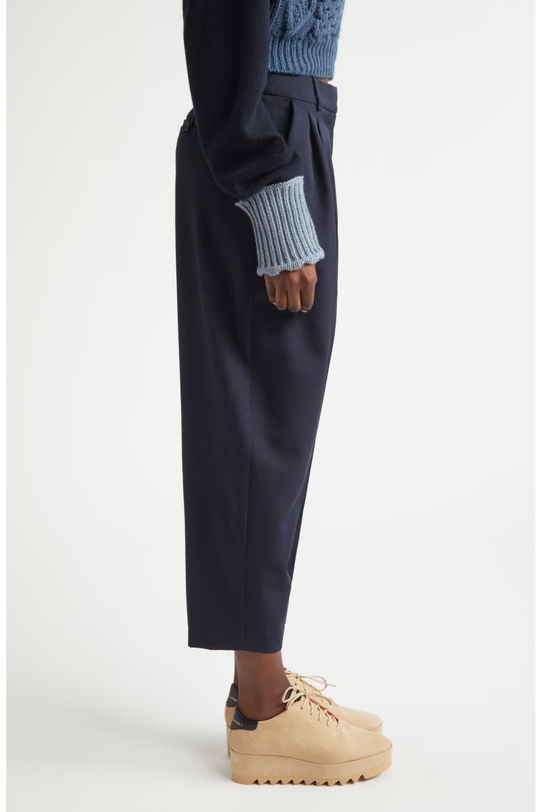 Classic Tailored Wool Balloon Leg Trousers, Alternate, color, INK