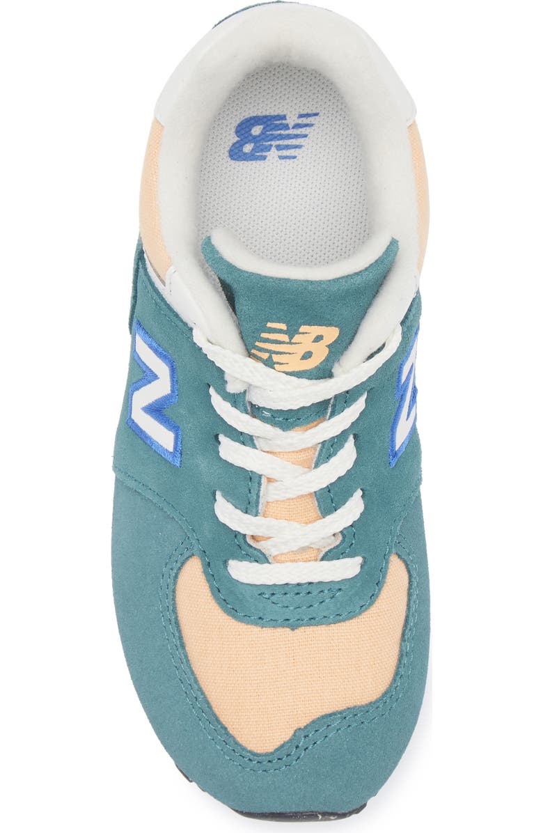 New Balance Kids' 574 Sneaker, Alternate, color, New Spruce/ Pink