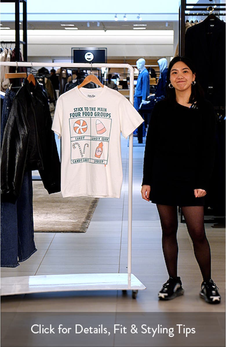 Food Groups Elf Cotton Graphic T-Shirt, sales video thumbnail