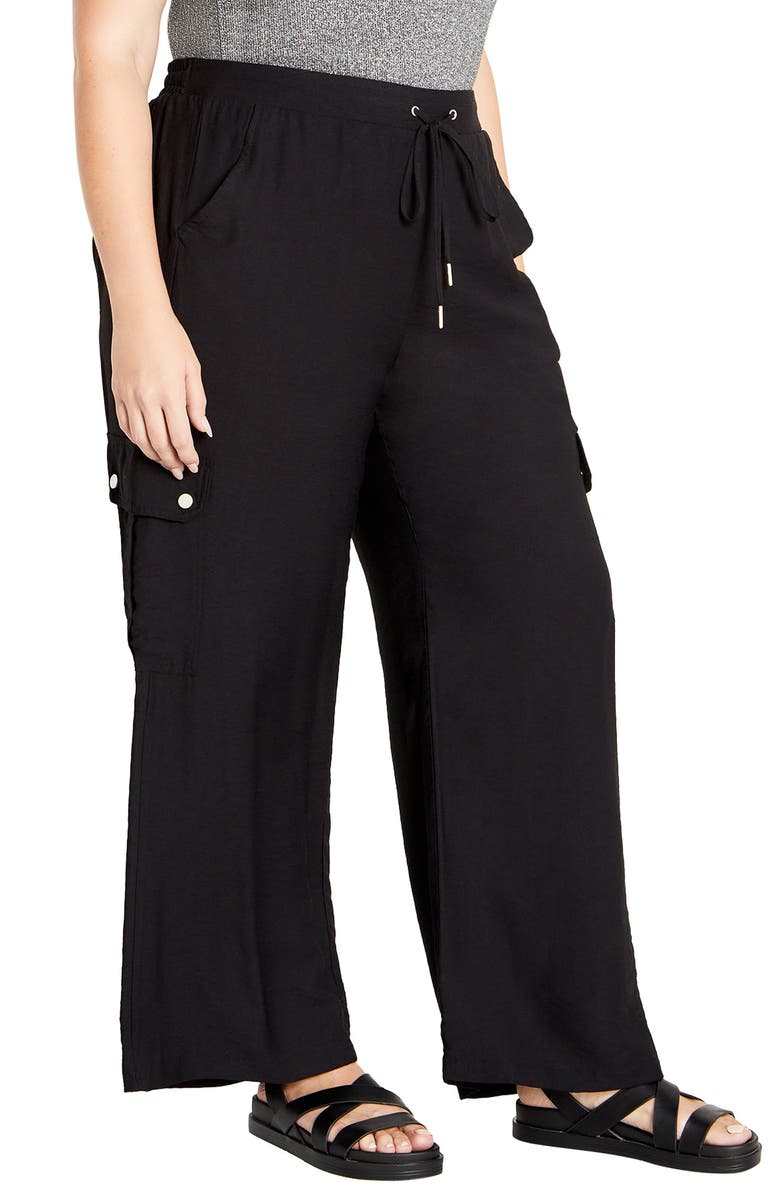 City Chic Kasbah Wide Leg Cargo Pants, Alternate, color,