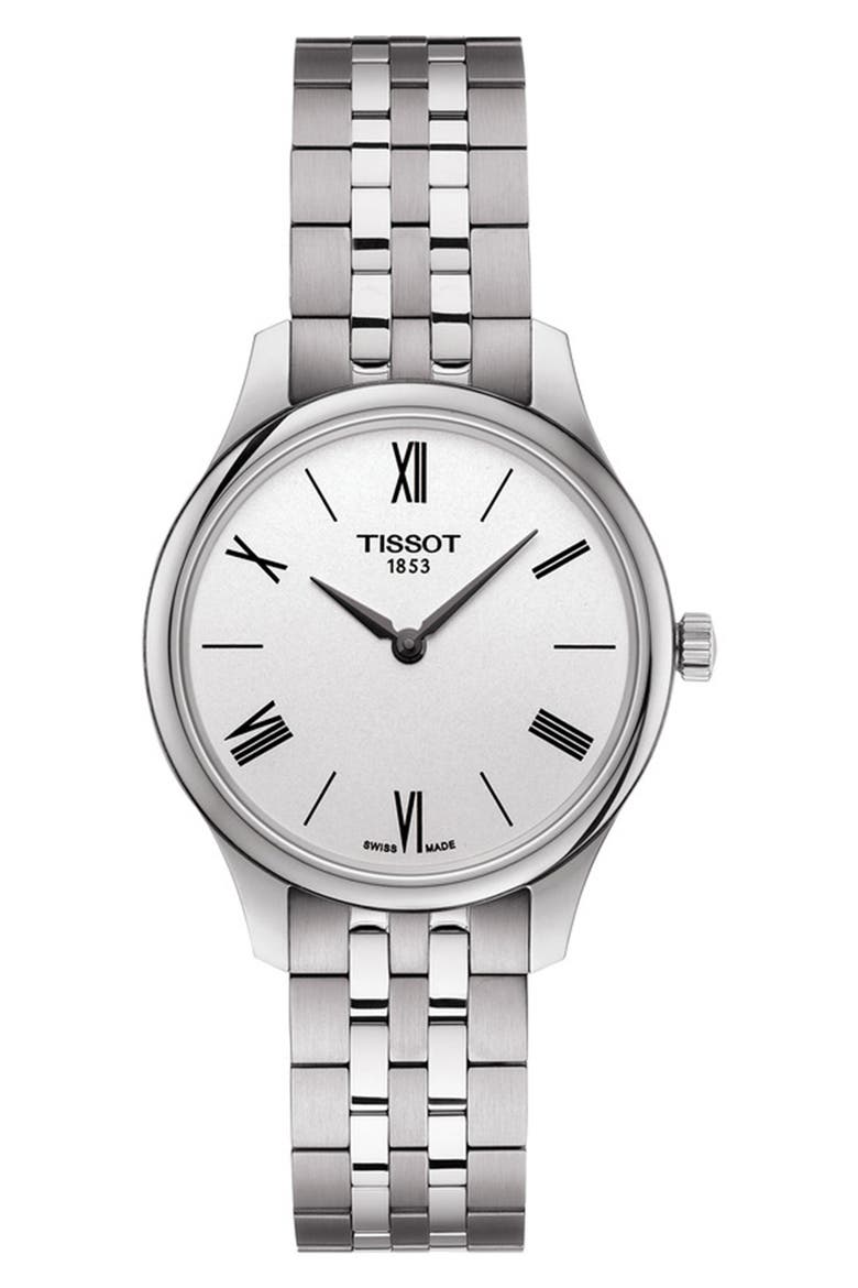 Women's Tradition Stainless Steel Bracelet Watch, 31mm, Main, color, SILVER