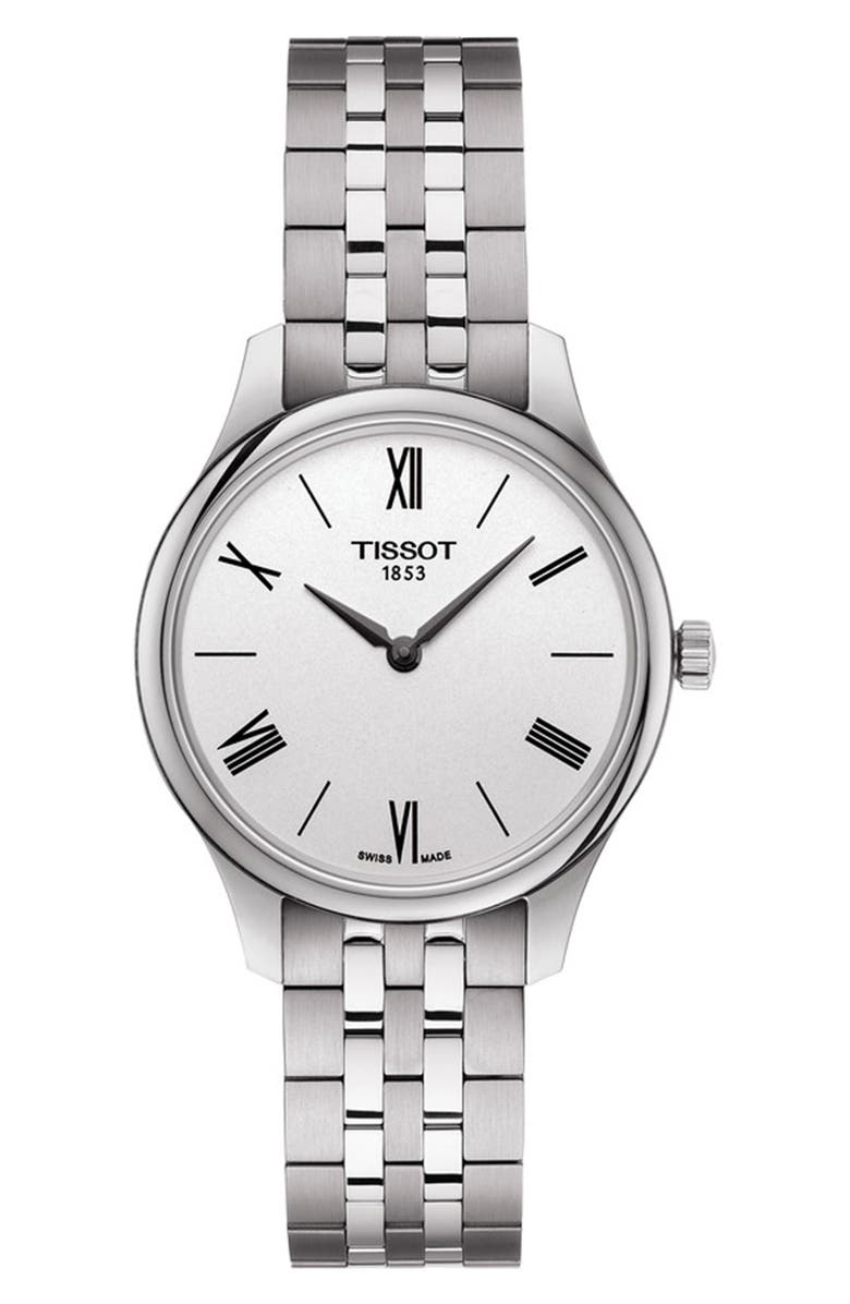 Tissot Women's Tradition Stainless Steel Bracelet Watch, 31mm, Main, color, Silver
