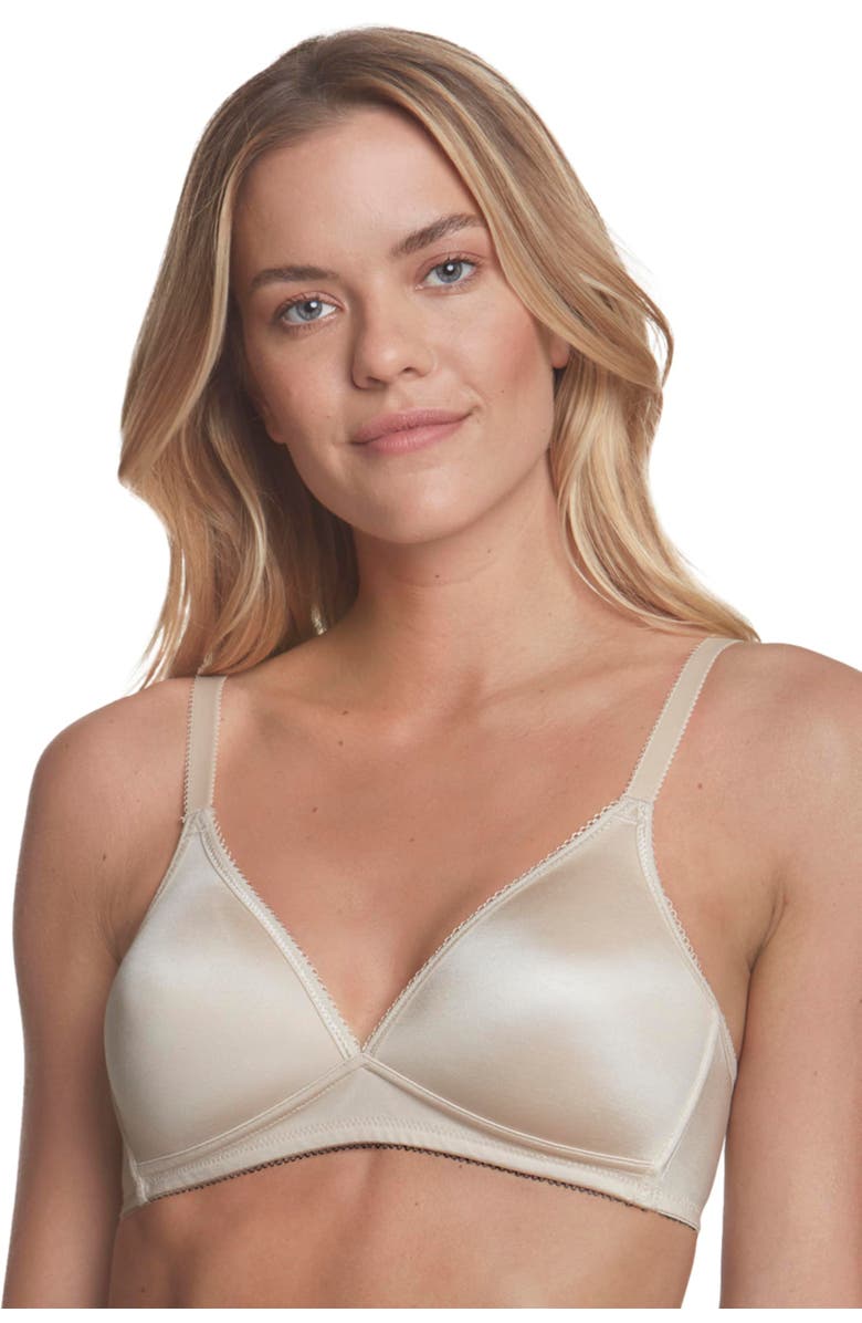 Dominique Intimates Sara Wire-Free Soft Cup T-Shirt Everyday Comfort Bra with Memory Foam Cups, Alternate, color, Black