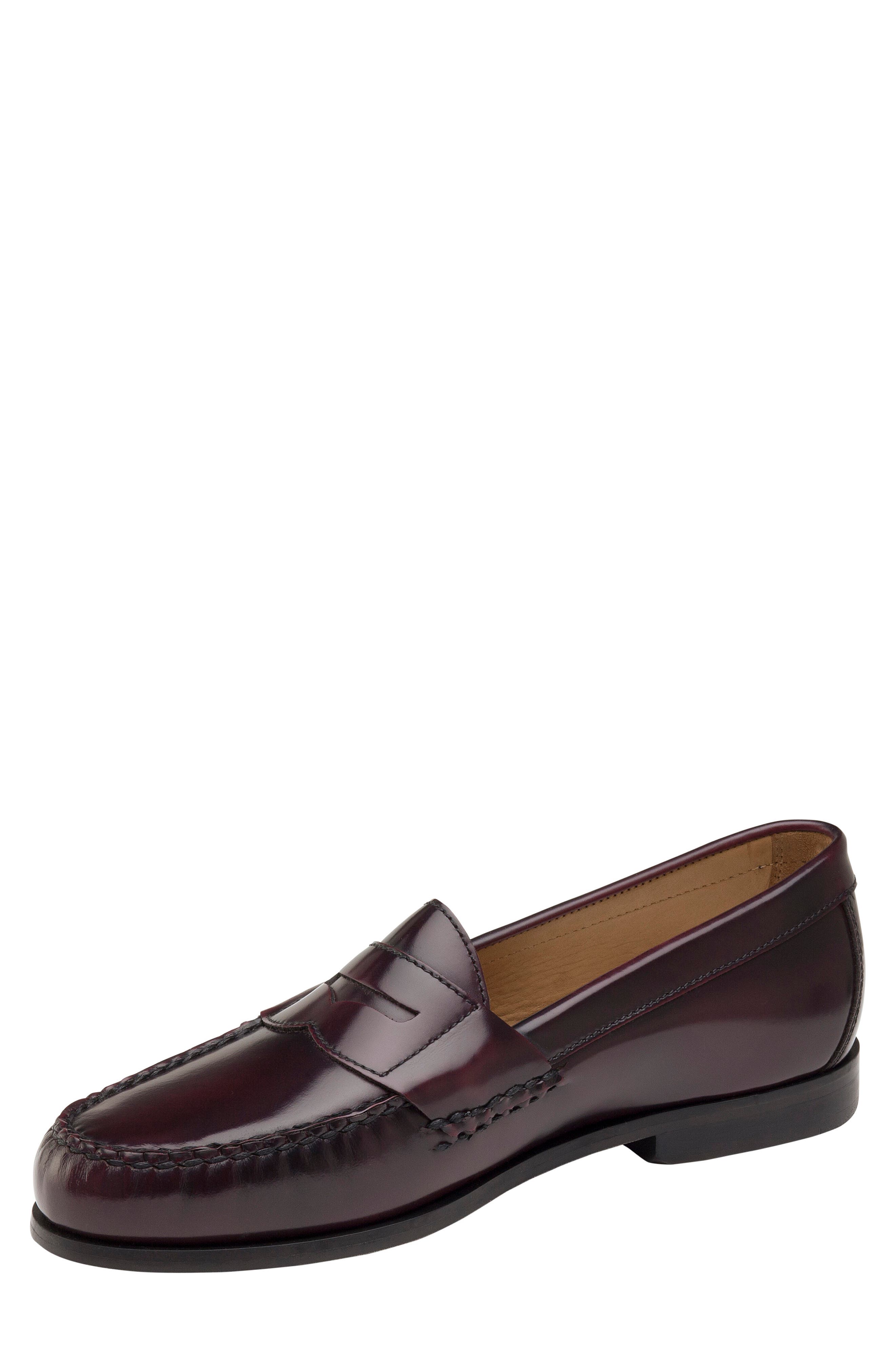 Hayes Penny Loafer, Alternate, color, BURGUNDY POLISHED FULL GRAIN