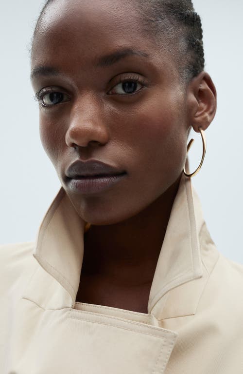 MANGO MANGO OVERSIZE TIE WAIST DOUBLE BREASTED TRENCH COAT