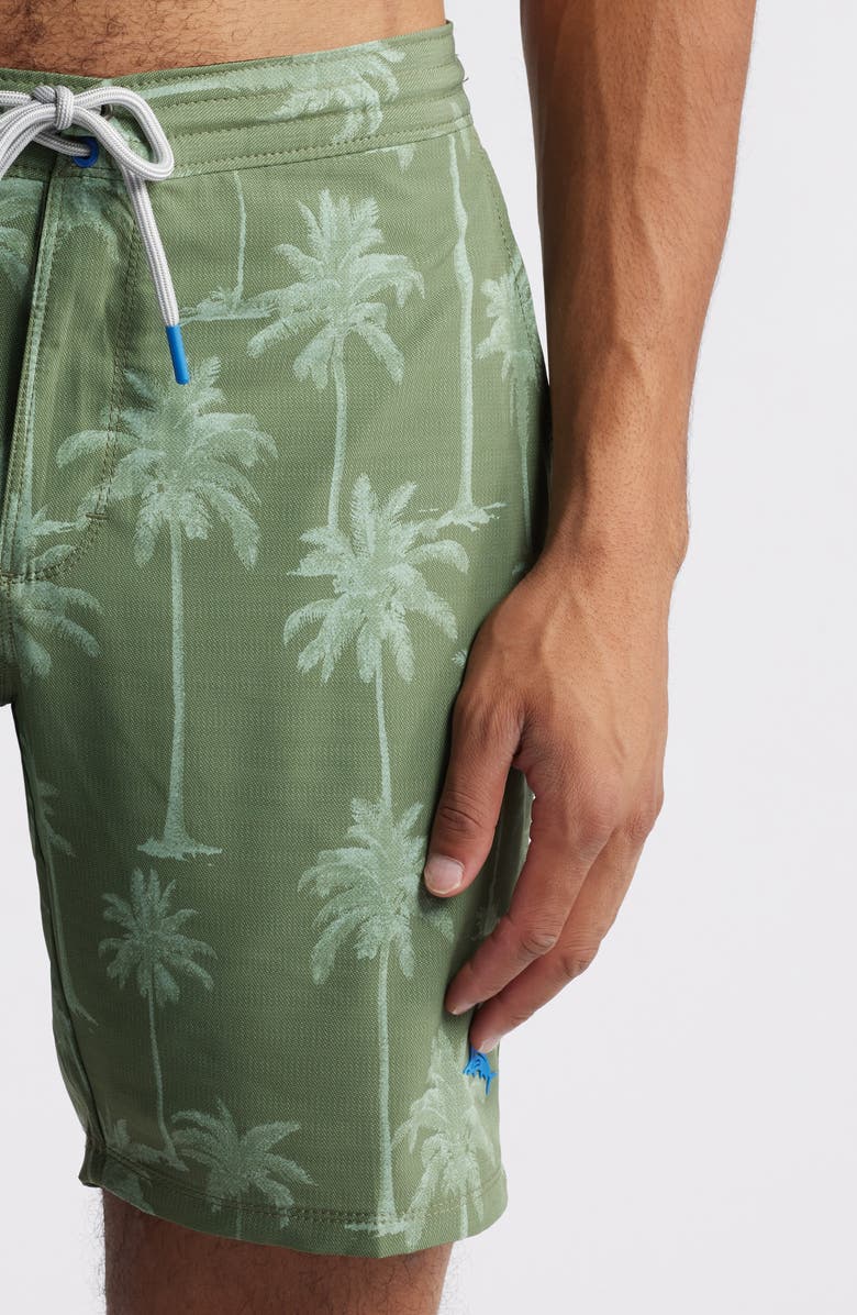 Tommy Bahama Baja Palmero Swim Trunks, Alternate, color, Army Green
