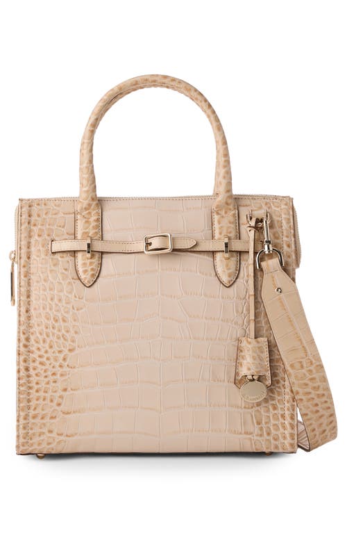 Brahmin Small Caroline Croc Embossed Leather Satchel