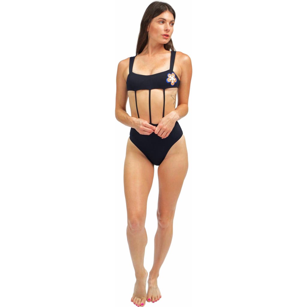 Mary Mercedes Mary Exposed-Torso One Piece Swimsuit in Black  product