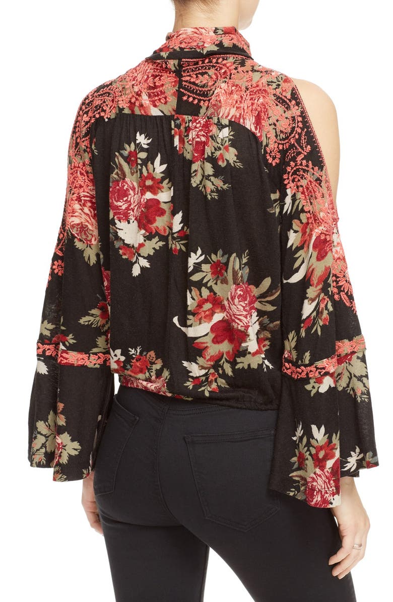 Free People 'Bainbridge' Embroidered Cold Shoulder Top, Alternate, color, 