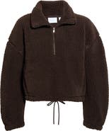 Zella Faux Shearling Half Zip Pullover