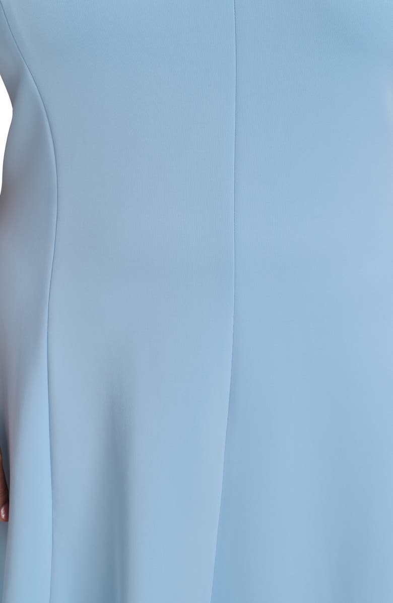 Calvin Klein Cap Sleeve Scuba Knit Fit & Flare Dress, Alternate, color, Light Bayou