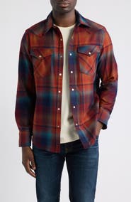Pendleton Canyon Plaid Wool Snap-Up Shirt