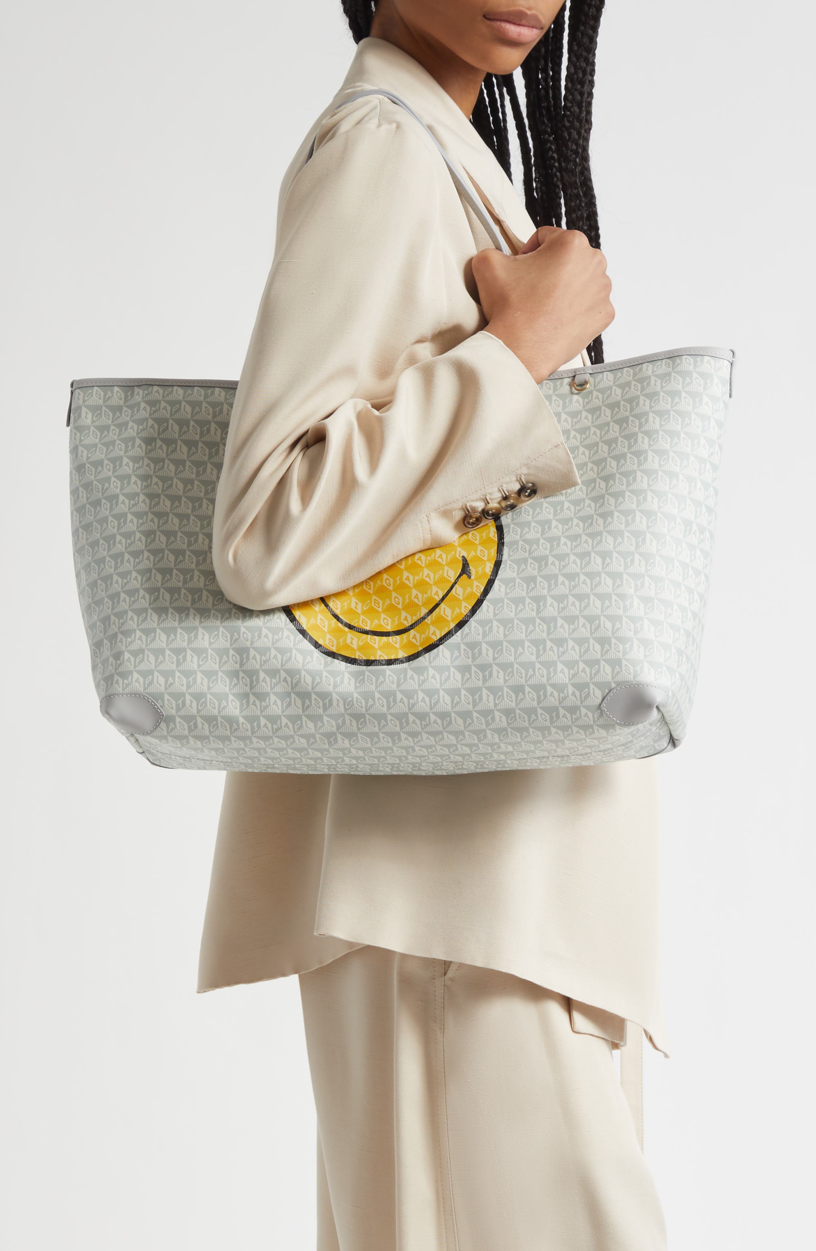 Anya Hindmarch I Am a Plastic Bag Wink Tote, Alternate, color, 