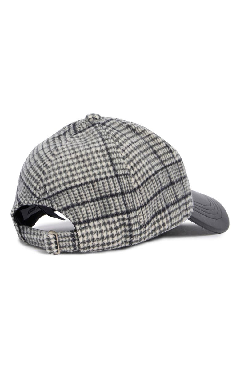 Steve Madden Silas Houndstooth Baseball Cap, Alternate, color, Ivory Black