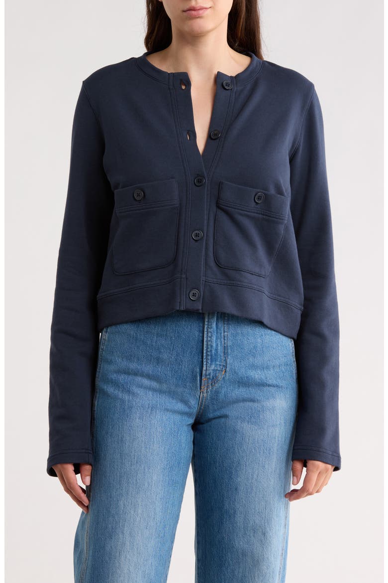 Terry Jacket, Main, color, NAVY BLUE