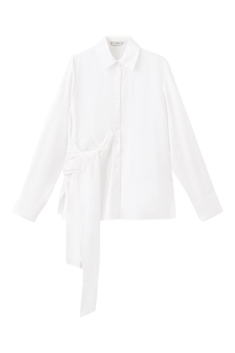 Side Knot Shirt, Main, color, OFF WHITE