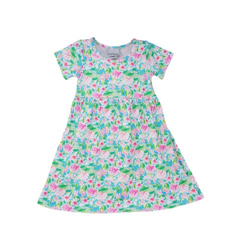 Girl's Playtime UPF 50+ Laya Short Sleeve Tee Dress
