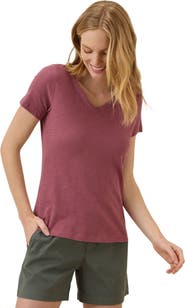 Pact Organic Cotton Featherweight Slub V-Neck Tee