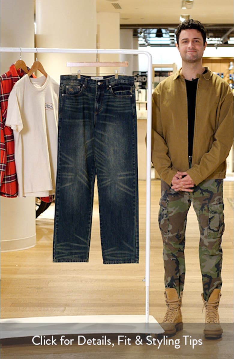 Stock Relaxed Straight Leg Jeans, sales video thumbnail