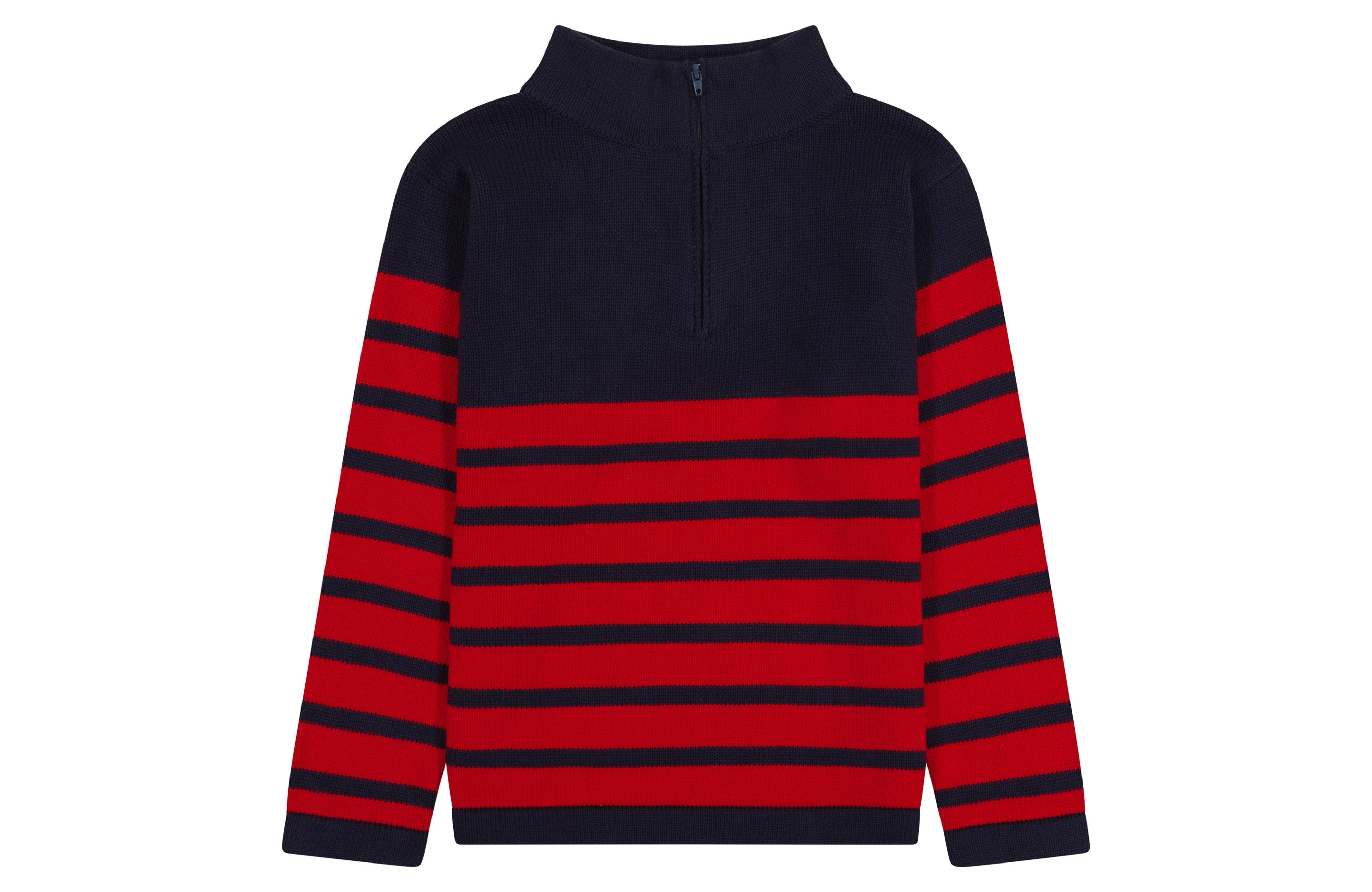 selected Navy Red Stripe