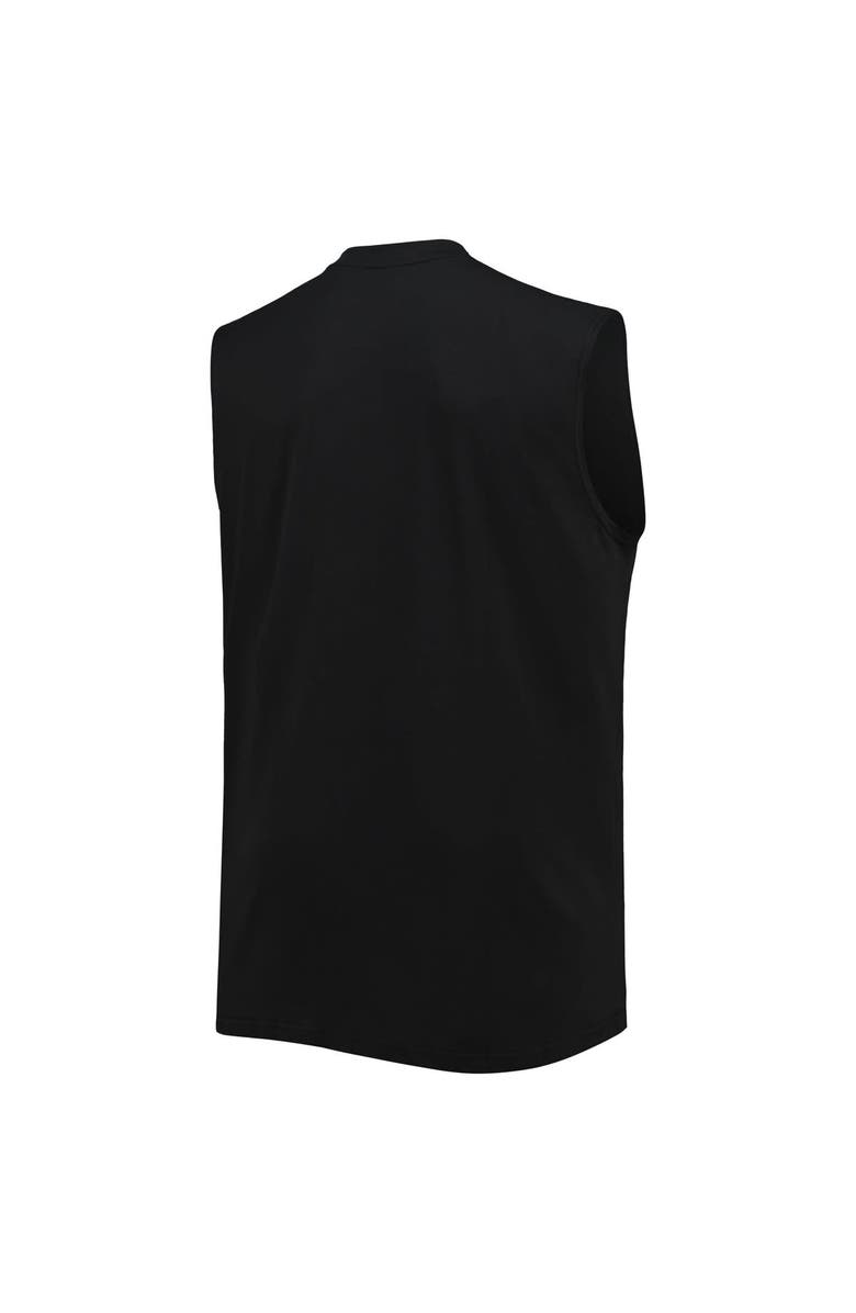 PROFILE Men's Black New Orleans Saints Big & Tall Muscle Tank Top, Alternate, color,