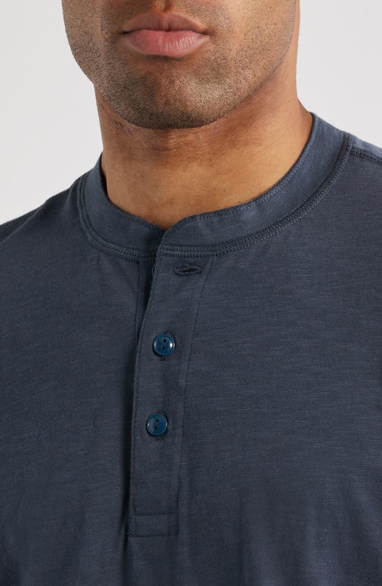 Faherty Sunwashed Organic Cotton Henley, Alternate, color, Dune Navy